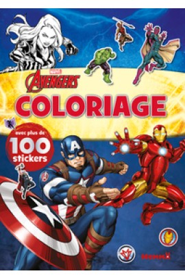 COLORIAGE AVEC PLUS DE 100 STICKERS (IRON MAN, BLACK WIDOW, CAPTAIN AMERICA)